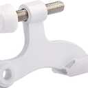 HOMOTEK 12 Pack Hinge Pin White Door Stopper, Adjustable Deluxe Heavy Duty Door Stopper 2-1/2"x1-3/4,with White Rubber Bumper Tips