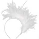 JUNBESTN Feather Fascinator Women Halloween Christmas Tea Party 20s 50s 80s Headband Hat