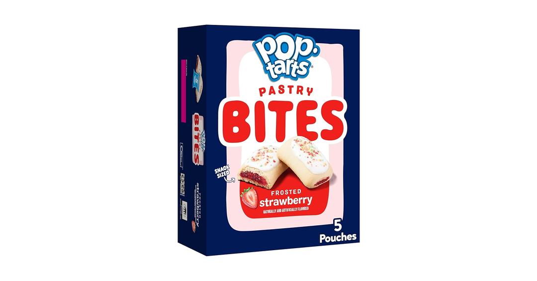 Pop-Tarts Baked Pastry Bites, Kids Snacks, School Lunch, Frosted Strawberry, 7oz Box (5 Pouches) 2 PRS SEP 19 2025