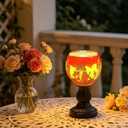 Table Lamp for Home Decor, Vintage Colored Glass/Resin Owl Table Lamp for Bedroom, Living Room, Nursery, Office, Birthday Gifts for Girls, Mothers, Grandmothers, Women. 1 Pack.