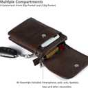 befen Genuine Leather Small Crossbody Bags for Women Cell Phone Bag Cross Body Purses,Silver Zipper
