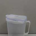LocknLock Aqua Fridge Door Water Jug with Handle BPA Free Plastic Pitcher with Flip Top Lid Perfect for Making Teas and Juices, 2 Quarts, Clear (64 Ounces)