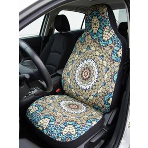 Mandala Front Car Seat Covers, Polyester Bucket Seat Protectors, Universal Fit for Most SUV Sedan and Van Seats,Boho Style