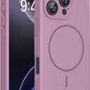 Miracase Magnetic for iPhone 16 Pro Max Case, [Soft Anti-Scratch Microfiber Lining], Compatible with MagSafe, Liquid Silicone Case Shockproof Drop Protection Phone Case for 16 ProMax,  Blackcurrant