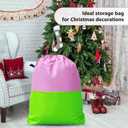 2 x Water-Resistant Gift Bags Storage Bags with 2 Handles Reusable Big Bags, Party Supplies, New Year Celebration,39" x 47",Pink+Green