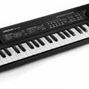 LeeQee Kids Keyboard Piano, 54 Keys Kids Piano with Microphone & USB Cable, Portable Electronic Musical Toy Piano for Kids Ages 3-12, Educational Beginner Instrument Gift for Boys Girls (Black)