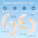 50 PCS Elastic Ostomy Barrier Strips, Medical Hydrocolloid Colostomy Supplies, Skin Adhesive Ostomy Barrier Strips for Colostomy Bags, Latex Free Hydrocolloid, Blue Tab Design Easy to Tear