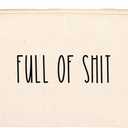 Andaz Press Funny Makeup Bag Canvas Cosmetic Bag with Zipper Full Of Shit Makeup Pouch For Purse Travel Pouch Toiletry Bag Funny Pencil Bag Cute Birthday Gifts for Women 6.5 x 9 Inch