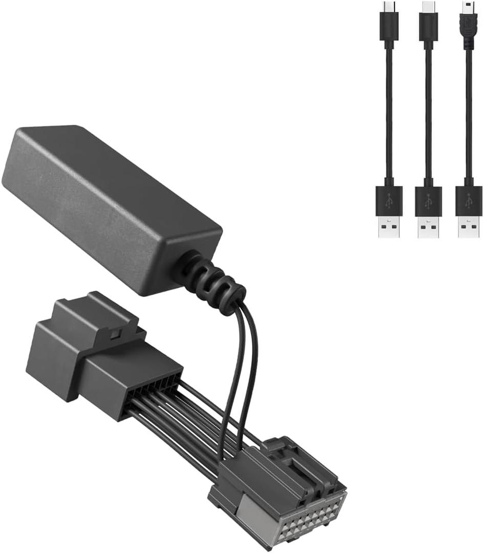 Dashcam Power Adapter (16-pin Type A) for Ford Vehicles. Compatible with Select Bronco, F150 and More. Connects to Rearview Mirror, Built-in USB Power Source