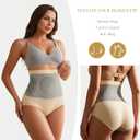 4-in-1 Micro-Particle Sculpting Shorts, Shapewear Tummy Control Underwear, High Waist Panties for Women (XL)