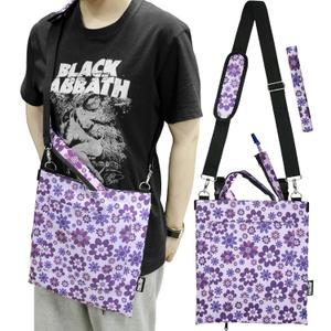 MDSTOP Catheter Bag Holder, Urine Drainage Bag Holder with Drain Tube Cover & Adjustable Strap, Privacy & Secure for Urostomy Foley Catheter Users, Fits Wheelchair Walker Bed (Purple) (Purple)