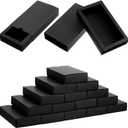 Telooco 30 Pack Kraft Paper Drawer Box 6.38x3.62x1.26 Inches Crafts Foldable Cardboard Present Boxes Festival Gift Wrapping Box for Business Wedding Party Favors Jewelry Trinkets Packaging (Black)