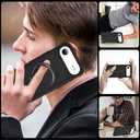 Designed for iPhone 17 Air Case with Magnetic Stand [Military Drop Protection][Compatible with Magnet] Shockproof 17 Air Phone Case with Ring Holder, Black