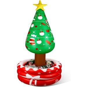 Jetec 4.17 ft Inflatable Christmas Tree Coolers Drink Beverage Inflatable Cooler Christmas Decorations Party Supplies for Home Garden Lawn Holiday Winter Party Decorations(Tree)