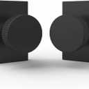 Mega Handles Ribba Dummy Door Handles - 2 Pack Heavy Duty Black Door Handle, Non-Turning Door Handle for Hallway, Closet & French Doors, Single Side, Fits All Standard Doors - Matte Black