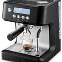 CASABREWS Ultra Espresso Machine with LCD Display, 20 Bar Espresso Maker with Powerful Milk Frother, Customizable Brewing Temperature, Barista-Level Latte and Cappuccino Machine for Home, Black