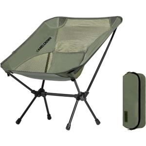 CAMEL CROWN Portable Camping Chair Lightweight Compact Folding Chair Mesh for Outdoor Camp Travel Beach Picnic Festival Hiking Backpacking Army Green