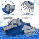 POOLAZA Pool Vacuum Head, Weighted Pool Vacuum Head with 1-1/4'',1-1/2'' Swivel Hose Connection, Bottom & Side Brushes, Pool Vacuum Heads for Inground Pools, Above Ground Pools & Vinyl Lined Pools