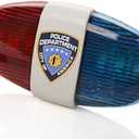 Bike Lights for Kids with Sirens, Police Pretend Play Toy, Safety Light Bicycle Accessories, Waterproof, (Now with Softer Sounds, Batteries not Included)