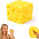 Cheese Squishy Toy, Slow Rising Realistic Cheese Block, Soft Stress Relief Toy, Cute Squeeze Gift for Adults, Home Office School (1 piece)