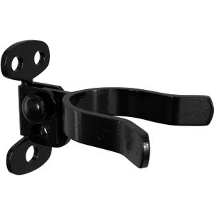 VIVIDA 1-5/8" Black Wall Mount Latch, Chain Link Fence Flat Back Gate Latch for 1-5/8" Gate Frame, Mounts to Wooden Fence Post or Wall, Black Chain Link Fence Parts, 1 PCS