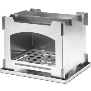 Outdoor Camping Stove - Portable Ultralight Compact Hiking Survival Backpacking Japanese Titanium Wood Stove 0.16lb Made in Japan