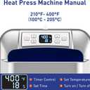 IMREN Portable Heat Press Machine, 12" x 10", for T Shirts and Hoodies,Heat Transfer for Sublimation,Vinyl,Heat Transfer Project Up to 410℉(210 ºC) - Blue