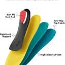 WalkHero Heavy Duty Arch Support Insoles, 220+lbs Plantar Fasciitis Orthotics Inserts for Pain Relief, Flat Feet Orthotic Inserts with Cushioning (Mens 12-12.5 | Womens 14-14.5, Coral Green)