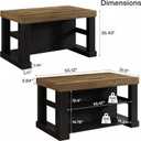 Tribesigns 55" Kitchen Island with Seating and Storage, 3-Tier, Farmhouse, Large