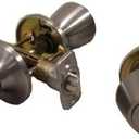 1734602 Atlas Tulip Style Door Knob Combo Lock, Satin Chrome