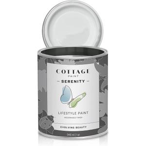 Serenity Silk All-in-One Mineral Chalk Paint for Furniture, Home Decor, Cabinets and DIY Crafts - Built-in Topcoat - (32oz, Marshmallow) (32 Fl Oz (Pack of 1))