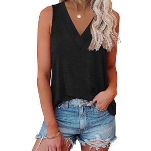EyMuse Women V Neck Tank Tops Summer Sleeveless Tunic Casual Basic Shirts True Classic Tees Cute Trendy Clothes