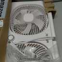 shinic 3-Speeds Window Fan with 180+90 Rotatable Fans, Manual Reversible, Vertical Window Fan with Rigid & Accordion Expanders, Width Adjustable (21.65" to 33.27"), Ideal for Home, Kitchen, Bedroom, small window fan