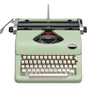 Maplefield Vintage Typewriter - Easy Setup Antique Manual Typewriters for Authors & Writers - Table Decor for Home or Office - Fits Standard 8 x 11 Inch Paper Sheets (Seafoam Green)