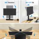 HUANUO Monitor Stand, Freestanding VESA Mount for 13 to 34 Inch Screens, Holds up to 44lbs, 5 Height Options, Swivel Desk Stand Riser With 360 Rotation, VESA 75x75mm/100x100mm