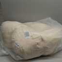 Big Large Teardrop Foam Filled Bean Bag Chair with Removable Cover, Ivory Short Shag, 4 feet Big