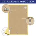 An&He 12x17 Picture Frame, Gold Photo Frame for Tabletop and Wall Display, Minimalist Design, Set of 1