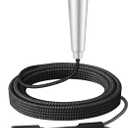 USB C Mini Microphone Karaoke, Portable ASMR Microphone for Android Phone/iPhone 15/Laptop/Mac, Wired Mic for Voice Recording, Singing, Interviews, Vlogs, YouTube, TIK Tok (Silver)