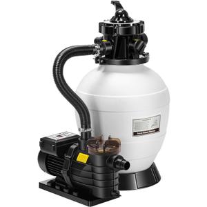 VIVOHOME Sand Filter Pump with 1/2 HP Motor, 2640 GPH w/Timer for in/Above Ground Pools up to 14,000 Gallons, 7-Way Valve with 55-Pound Sand Capacity