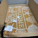 DII Natural Coir Doormat Outdoor Welcome Mat, 17x29, Seashells