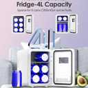 CUTIEWORLD Skincare Fridge - 4L Makeup Fridge for Refrigerating Makeup, Skincare and Food, Mini Fridge for Bedroom, Office and Car, Cooler and Warmer, Beverage Cooler, Pearly White