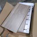 DWVO Square Coffee Table for Living Room, Farmhouse Coffee Table with Storage, 2-Tier Wood Coffee Tables Center Table with Half Open Storage Compartment, Grey Wash