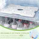 Chilled Snackle Box Container with Ice Pack, Bonus Insulated Bag Charcoolerie Chilled Portable Serving Tray, 8 Compartment Snack Container for Charcuterie Snack Road Trip Picnic Essentials [12.6"L x 9.8"W x 3.7"H]