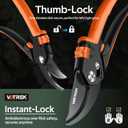 VOTREK Pruning Shears, [Patented Stepless Handle Opening] - Garden Clippers with Ultra-Sharp SK5 Steel for Weak Hand, Bonsai Scissor Universal Fit for All Hand Sizes, Effortlessly Cut 1-Inch Branches