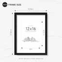 Picrit 12x16 Picture Frame Set of 2, Solid Wood and Black Backboard, Displays 8.5 x 11 with Mat or 12x16 Without Mat, Wall Mounted, Multi-Piece Wall Gallery Photo Frames for Home Decor, Black Wood Grain