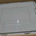 Hefty MAX Pro 12 Gallon Storage Bins with Latching Lids, Heavy Duty Stackable Plastic Storage Containers for Garage, Basement & Outdoor Use, Utility Storage Tote, 1 Pack, Gray