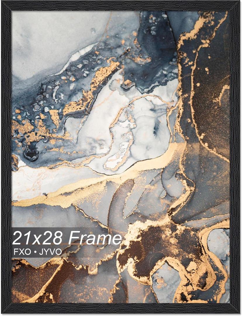 21x28 Picture Frame Black Engineered Wood Wall Hanging