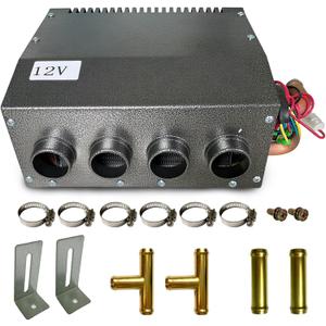 Heater 4 Ports 8500 BTU 3 Speed Fan 80 CFM for Car Truck Boat RV (2022 new upgrade)