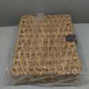 Decorative Box with Lid, Wicker Storage Basket, Water Hyacinth Woven Decorative box for Shelf, Coffee Table, Console Table, Home Decor (Large)