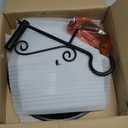 Balcony Bird Feeder, BOLITE Hanging Bird Bath Outdoors Deck Mounted with Garden Decorative Hook for Hanging Planters, Lanterns, Wind Chimes, Gifts for Women Men